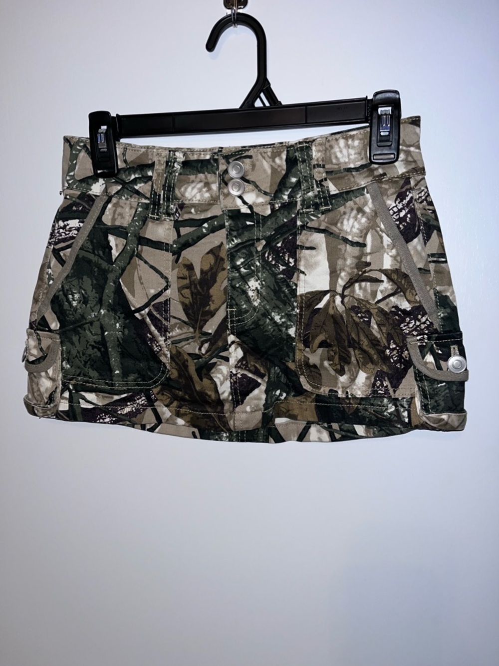 Fashion Nova Green & Tan Camo Cargo Mini Skirt